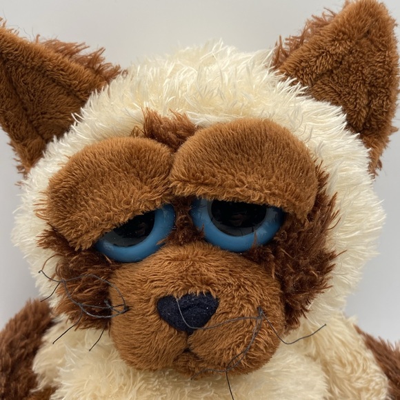 Ganz Siamese Cat Big Pop Eyes H6774 Brown Cream Plush Stuffed Animal Toy 11 inch - Picture 2 of 10